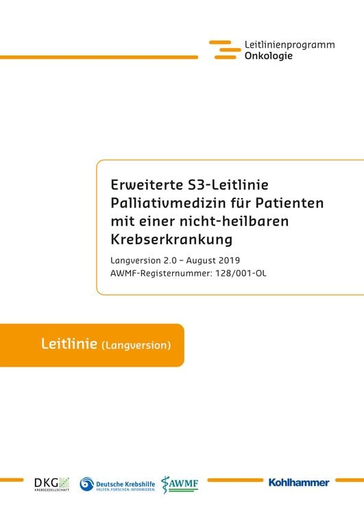 Produktbild: Erweiterte S3-Leitlinie Palliativmedizin f&uuml;r Patienten mit einer nicht-heilbaren Krebserkrankung