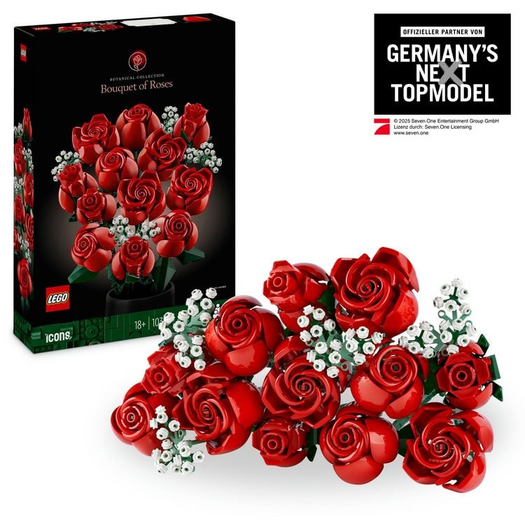 Produktbild: LEGO Botanicals Rosenstrauß - Kunstblumen als Zimmer-Deko 10328