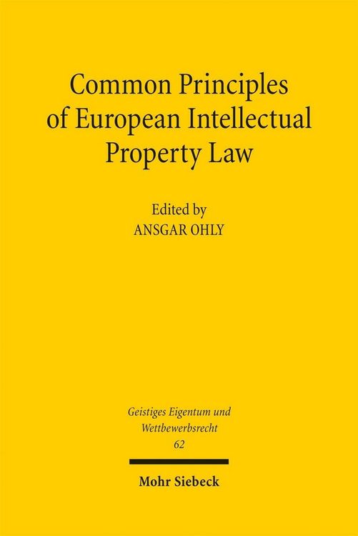 Produktbild: Common Principles of European Intellectual Property Law
