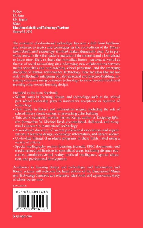 Produktbild: Educational Media and Technology Yearbook