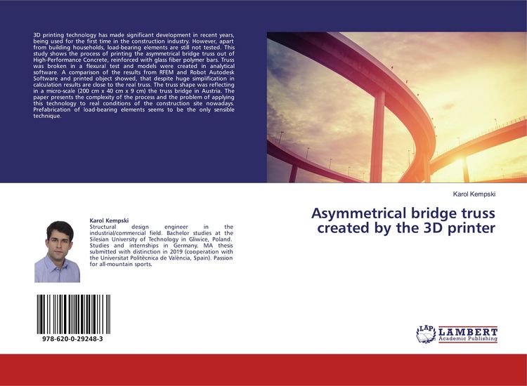 Produktbild: Asymmetrical bridge truss created by the 3D printer