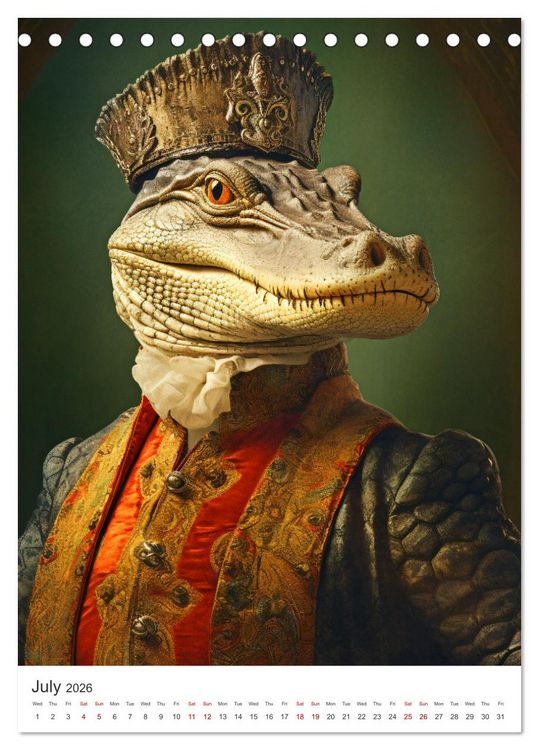 Produktbild: Animal Art - A collection of Renaissance paintings with animal motifs (Desk Calendar 2026 DIN A5 portrait), CALVENDO 12 Month DeskCalendar