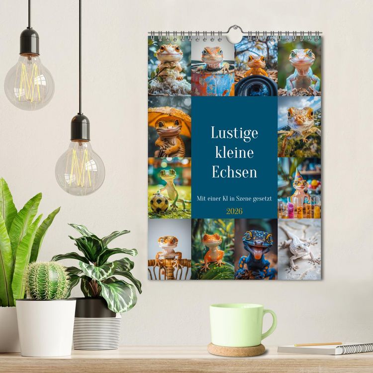 Produktbild: Lustige kleine Echsen (Wandkalender 2026 DIN A4 hoch), CALVENDO Monatskalender