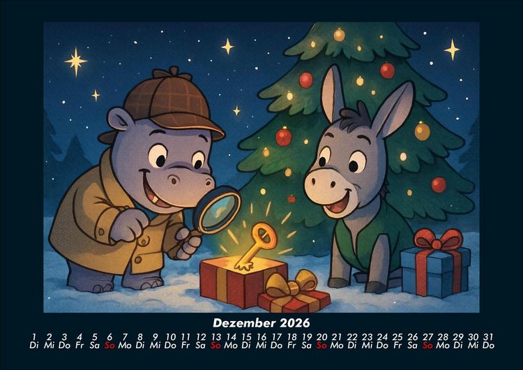 Produktbild: Sashito & Huf - Geheimnisvolle Mission 2026 Fotokalender DIN A4