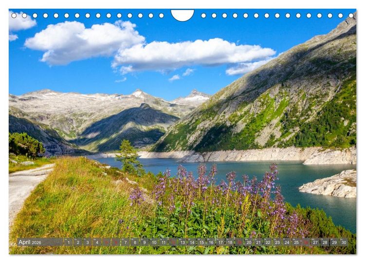 Produktbild: Berge - Gletscher - Seen (Wandkalender 2026 DIN A4 quer), CALVENDO Monatskalender