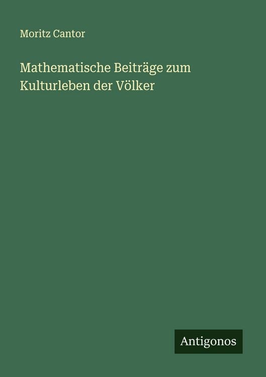 Produktbild: Mathematische Beitr&auml;ge zum Kulturleben der V&ouml;lker