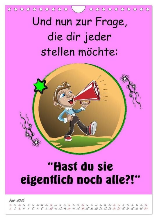 Produktbild: L&auml;uft&acute;s noch nicht beschissen genug? Dann hilft der Anti-Gl&uuml;cks-Kalender! (Wandkalender 2026 DIN A4 hoch), CALVENDO Monatskalender