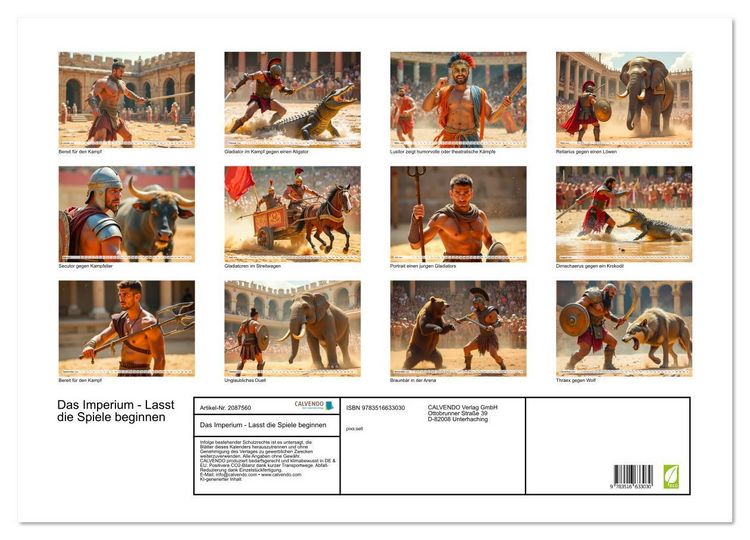 Produktbild: Das Imperium - Lasst die Spiele beginnen (Wandkalender 2026 DIN A2 quer), CALVENDO Monatskalender