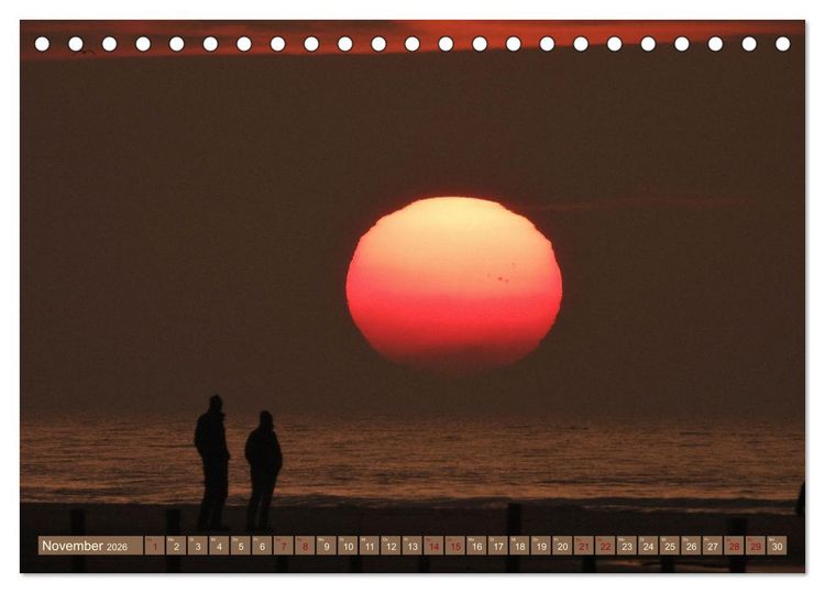 Produktbild: Sonne, Sand und Meer. Farben der K&uuml;ste (Tischkalender 2026 DIN A5 quer), CALVENDO Monatskalender