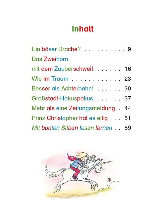 Produktbild: Silbengeschichten zum Lesenlernen - Einhorngeschichten