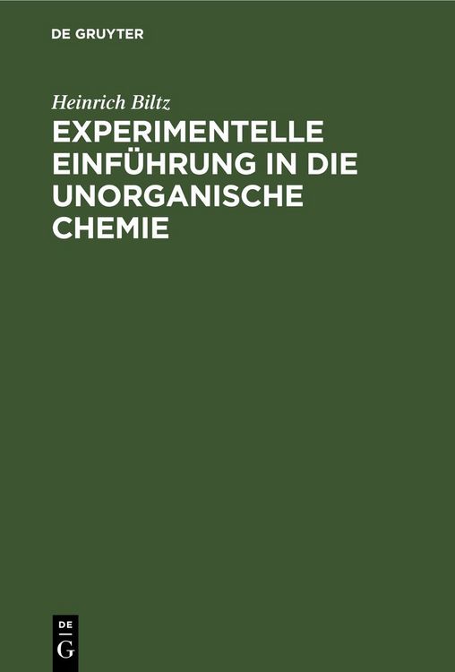 Produktbild: Experimentelle Einf&uuml;hrung in die unorganische Chemie