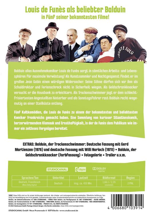 Produktbild: Louis de Funes - Die Balduin Collection [5 DVDs]