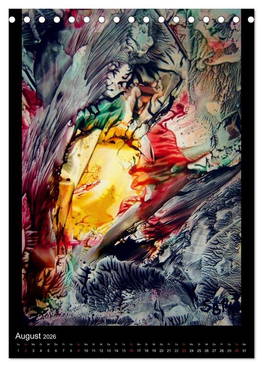 Produktbild: Wachs-Mal-ART encaustic (Tischkalender 2026 DIN A5 hoch), CALVENDO Monatskalender