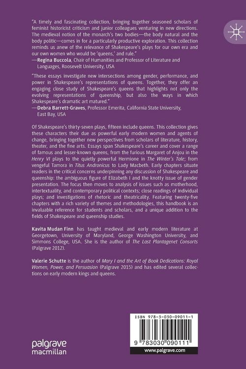 Produktbild: The Palgrave Handbook of Shakespeare's Queens
