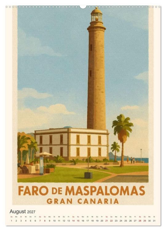 Produktbild: City Poster Gran Canaria (hochwertiger Premium Wandkalender 2027 DIN A2 hoch), Kunstdruck in Hochglanz