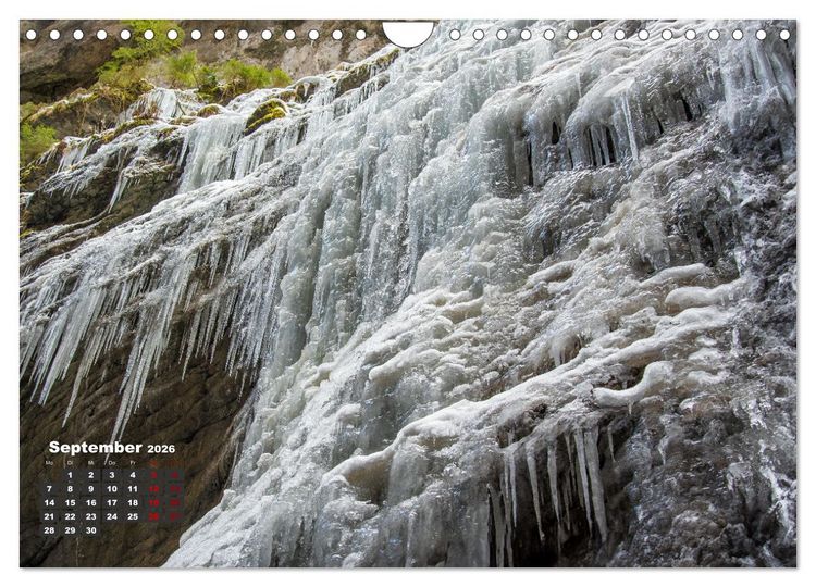 Produktbild: Winterzauber in der Breitachklamm bei Oberstdorf (Wandkalender 2026 DIN A4 quer), CALVENDO Monatskalender