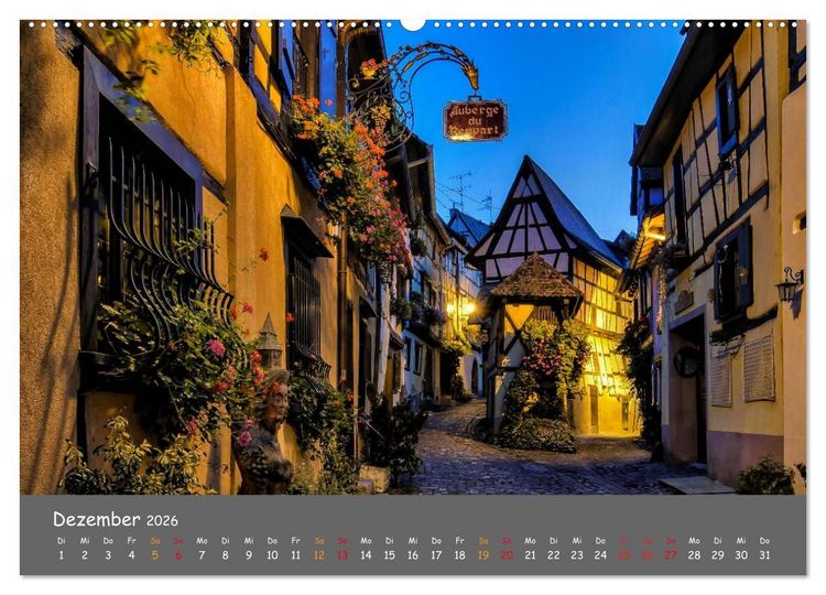 Produktbild: Eindr&uuml;cke aus dem Elsass (Wandkalender 2026 DIN A2 quer), CALVENDO Monatskalender