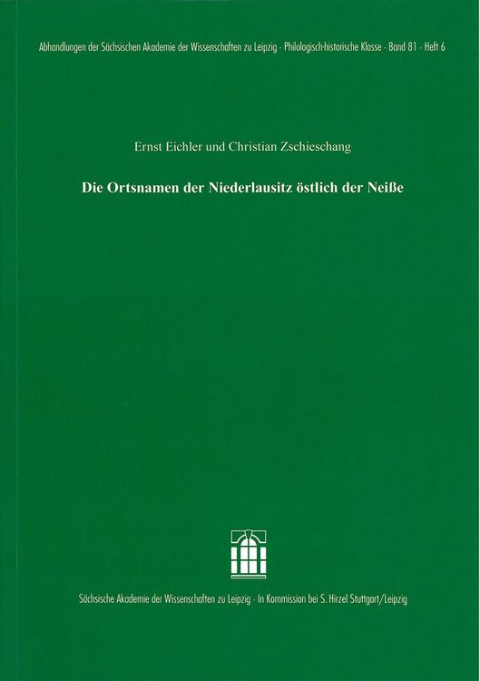 Produktbild: Die Ortsnamen der Niederlausitz &ouml;stlich der Nei&szlig;e