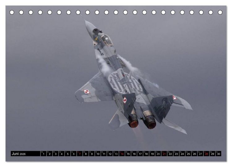 Produktbild: Augenblicke in der Luft: MiG-29 Fulcrum (Tischkalender 2026 DIN A5 quer), CALVENDO Monatskalender