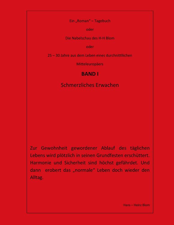 Produktbild: Die Nabelschau des H-H Blom - Band I