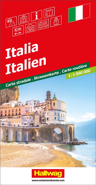 Produktbild: Hallwag Strassenkarte Italien 1:1 Mio.