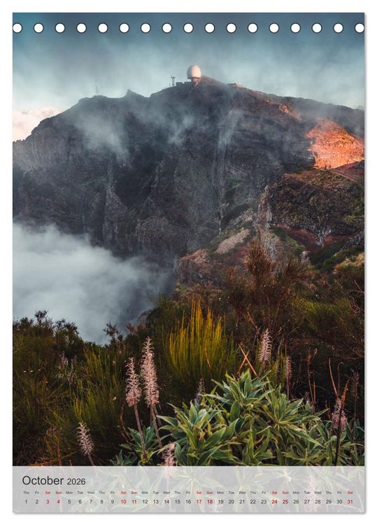 Produktbild: The Flower Island Madeira (Desk Calendar 2026 DIN A5 portrait), CALVENDO 12 Month DeskCalendar