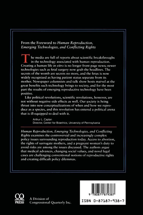 Produktbild: Human Reproduction, Emerging Technologies, and Conflicting Rights