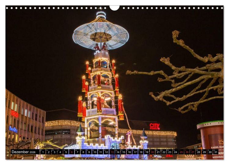 Produktbild: Kassel bei Nacht (Wandkalender 2026 DIN A3 quer), CALVENDO Monatskalender
