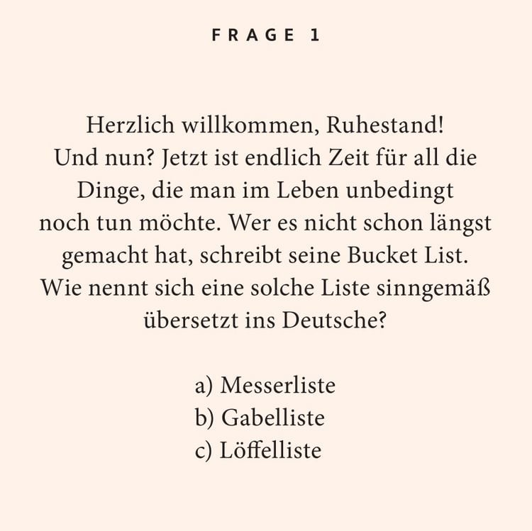 Produktbild: Ruhestand. Das Quiz