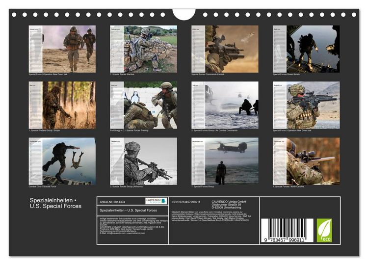 Produktbild: Spezialeinheiten &bull; U.S. Special Forces (Wandkalender 2026 DIN A4 quer), CALVENDO Monatskalender