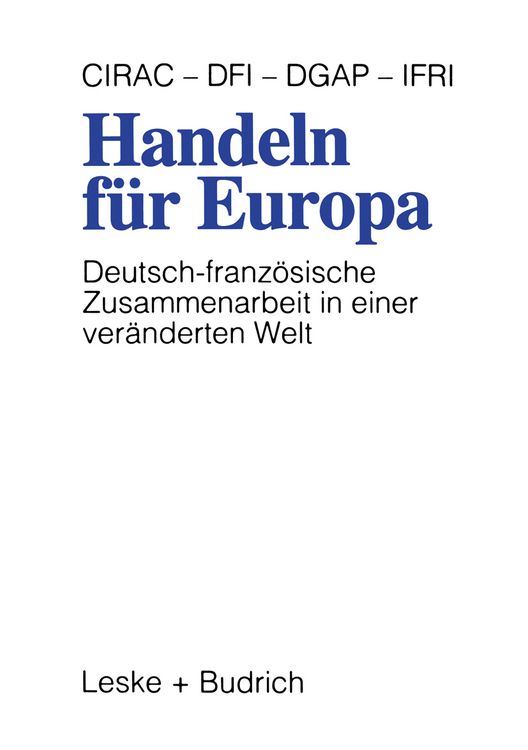 Produktbild: Handeln f&uuml;r Europa