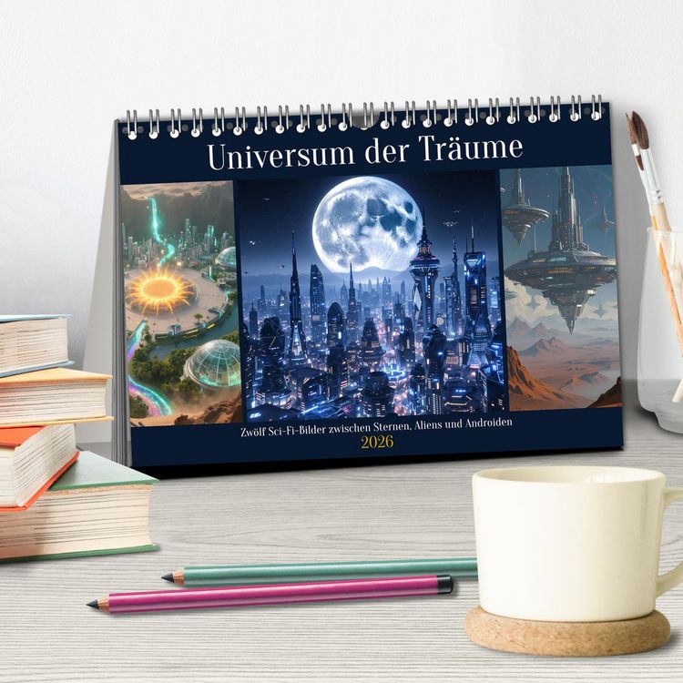 Produktbild: Universum der Tr&auml;ume (Tischkalender 2026 DIN A5 quer), CALVENDO Monatskalender