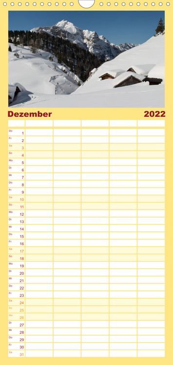 Produktbild: Familienplaner Typisch S&uuml;dtirol (Wandkalender 2022 , 21 cm x 45 cm, hoch)
