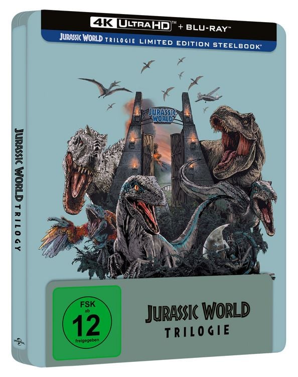 Produktbild: Jurassic World - Trilogie - Steelbook - Limited Edition (4K Ultra HD) (+ Blu-ray)