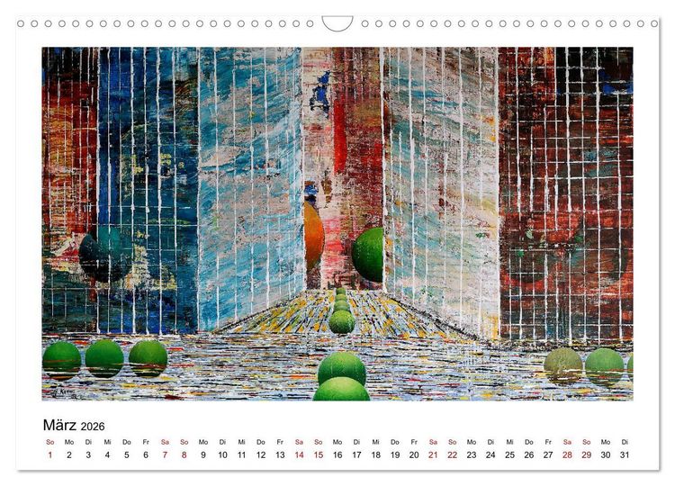Produktbild: New Yorker Stadtansichten in abstrakter Malerei (Wandkalender 2026 DIN A3 quer), CALVENDO Monatskalender