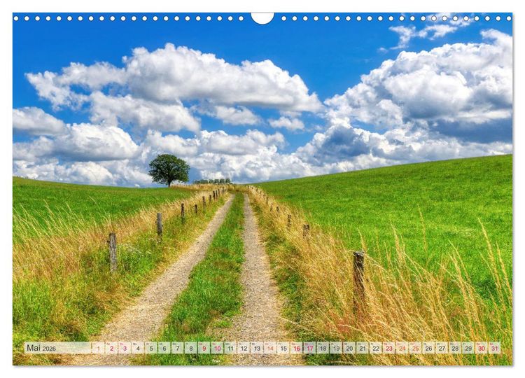 Produktbild: Idyllische Wanderwege im Bergischen Land (Wandkalender 2026 DIN A3 quer), CALVENDO Monatskalender