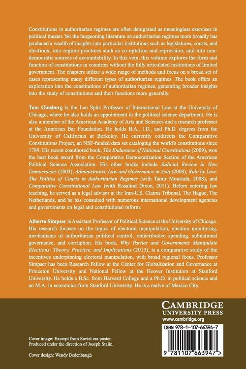 Produktbild: Constitutions in Authoritarian Regimes