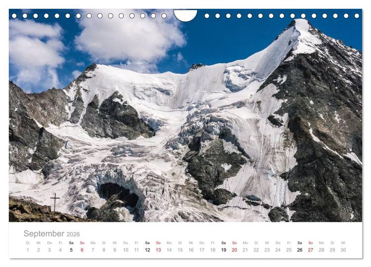 Produktbild: Walliser Alpen &ndash; Europas &raquo;kleiner&laquo; Himalaya (Wandkalender 2026 DIN A4 quer), CALVENDO Monatskalender