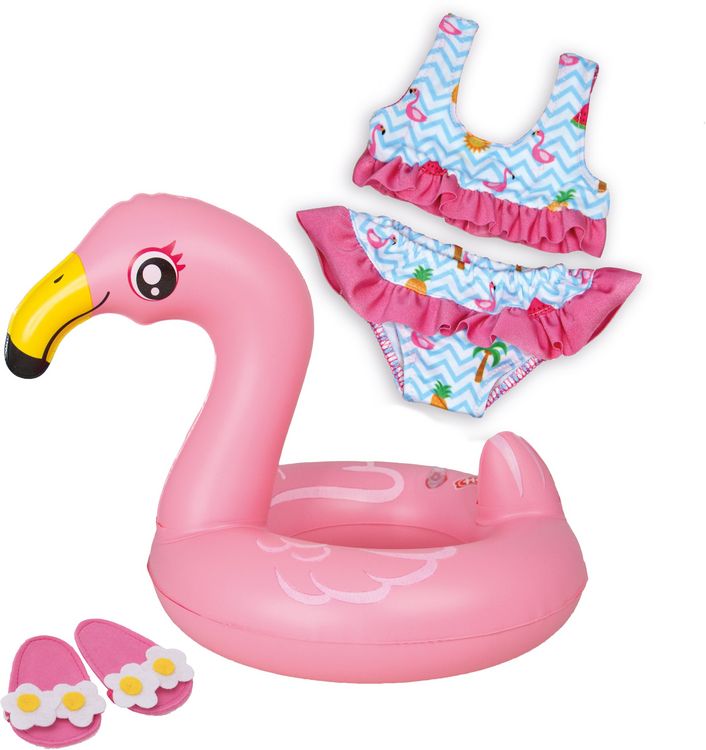 Produktbild: Puppen-Schwimmset ''Flamingo Ella'', Gr. 35-45 cm