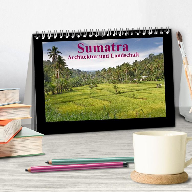 Produktbild: Sumatra &ndash; Architektur und Landschaft (Tischkalender 2026 DIN A5 quer), CALVENDO Monatskalender