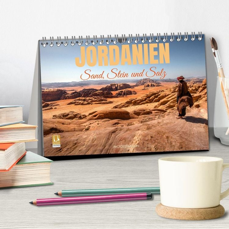 Produktbild: Jordanien Sand, Stein und Salz (Tischkalender 2027 DIN A5 quer), CALVENDO Monatskalender