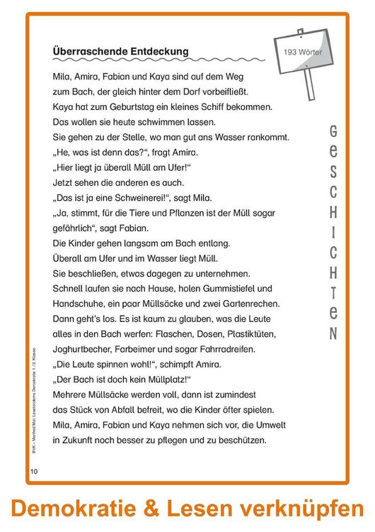 Produktbild: Lesetandems Demokratie 1./2. Klasse