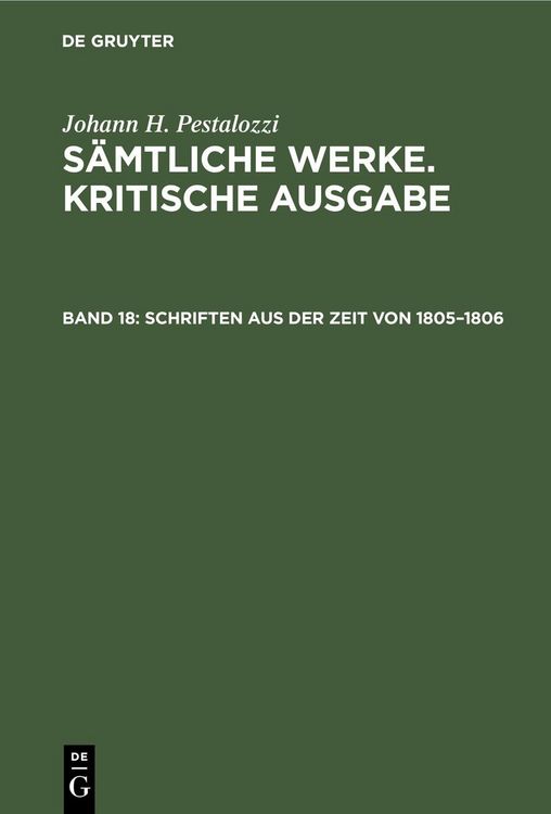 Produktbild: Schriften aus der Zeit von 1805-1806