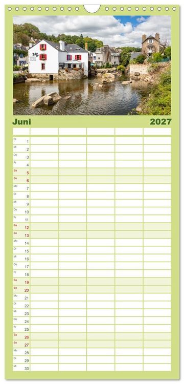 Produktbild: Familienplaner 2027 - Cornouaille - Ein Ausflug in den S&uuml;dwesten der Bretagne mit 5 Spalten (Wandkalender, 21 x 45 cm) CALVENDO