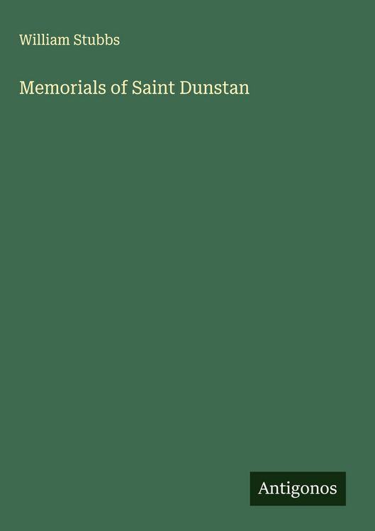 Produktbild: Memorials of Saint Dunstan