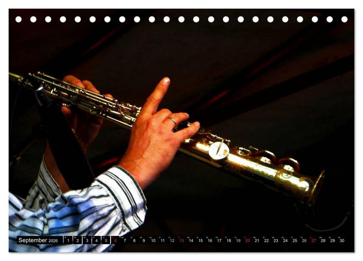 Produktbild: Klangbilder des Jazz (Tischkalender 2026 DIN A5 quer), CALVENDO Monatskalender