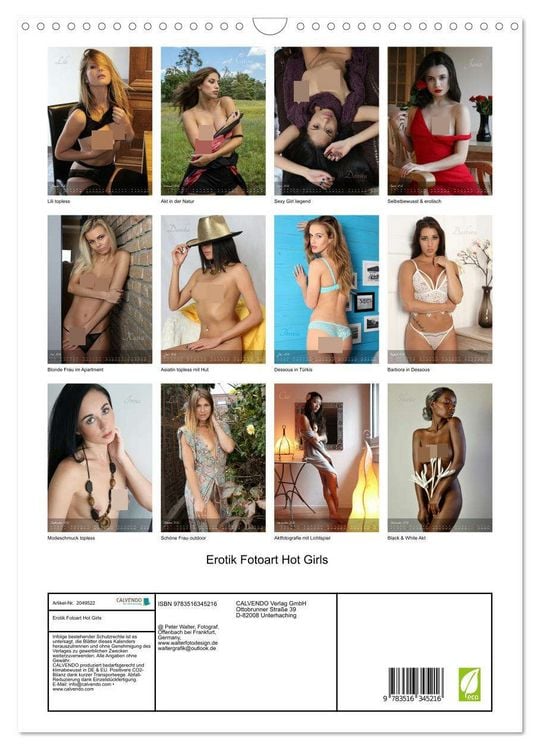 Produktbild: Erotik Fotoart Hot Girls (Wandkalender 2026 DIN A3 hoch), CALVENDO Monatskalender