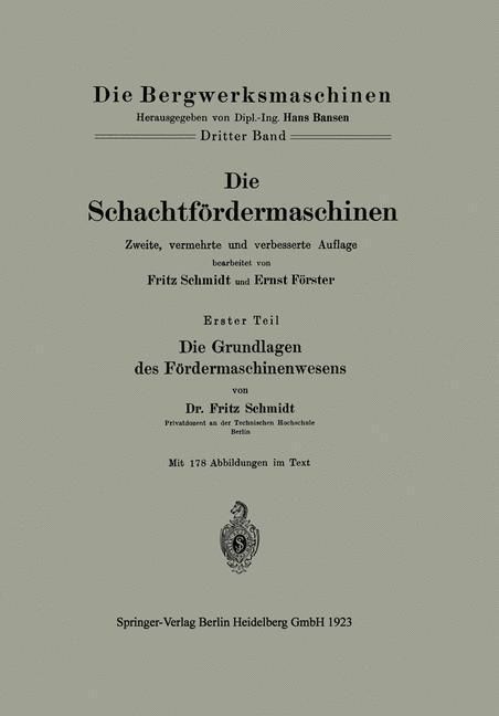 Produktbild: Die Schachtf&ouml;rdermaschinen