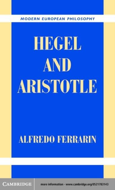 Produktbild: Hegel and Aristotle