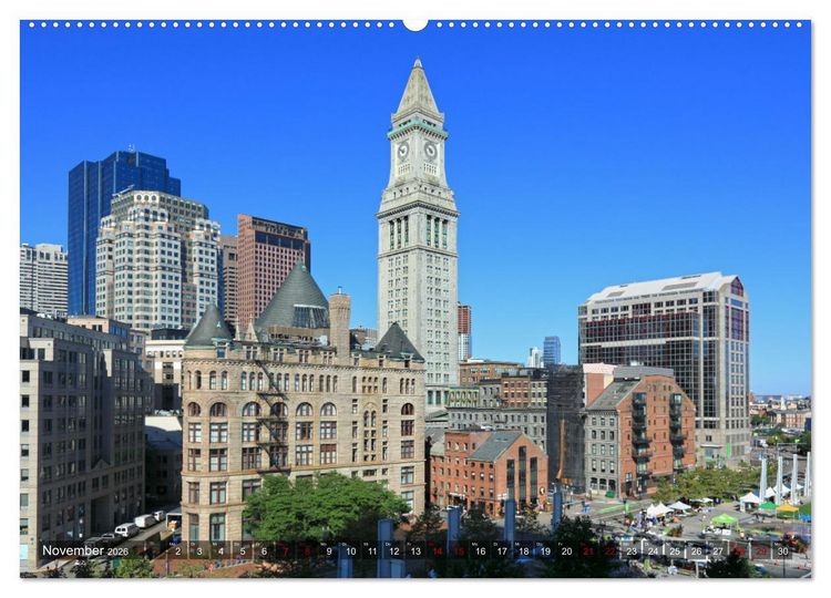 Produktbild: Boston - Stadt der Kontraste (hochwertiger Premium Wandkalender 2026 DIN A2 quer), Kunstdruck in Hochglanz